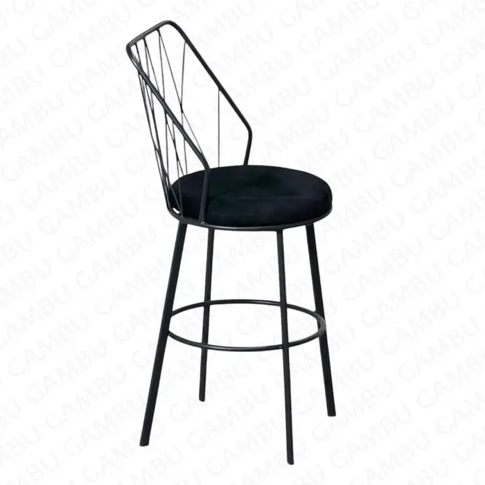 Yıldız Metal Bar Tipi Sandalye - Siyah