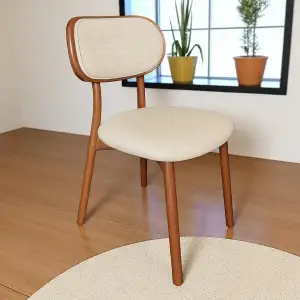 Paris Döşemeli Ahşap Sandalye - Ceviz