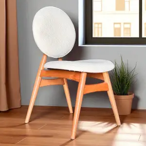 Rozet Ahşap Sandalye - Naturel