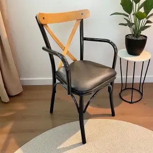 Tonet Kollu Metal Sandalye