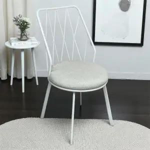 Yıldız Metal Sandalye - Beyaz