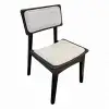 Alegra Döşemeli Ahşap Sandalye -Siyah