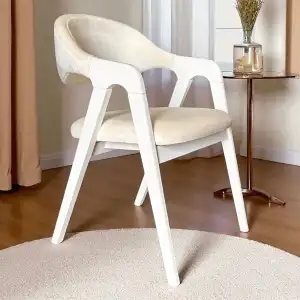 Hanzade Ahşap Sandalye - Beyaz