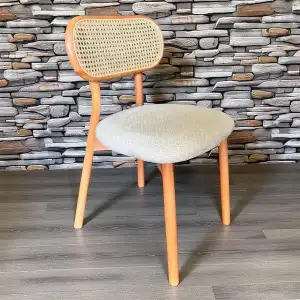 Paris Hasırlı Ahşap Sandalye - Naturel