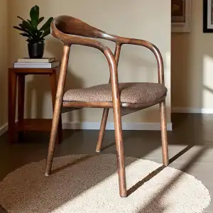 Yılan Ahşap Sandalye - Ceviz