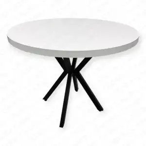 Yuvarlak Ahtapot Masa - Düz Beyaz