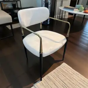 Yüzüklü Metal Sandalye - Eskitme Gold