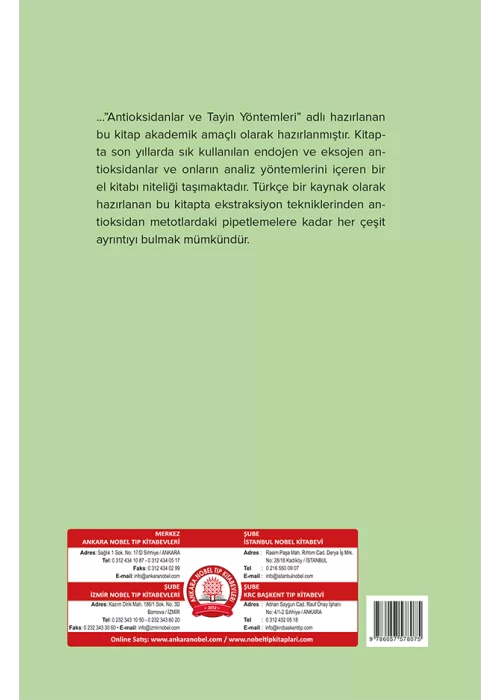 Antioksidanlar ve Tayin Yöntemleri