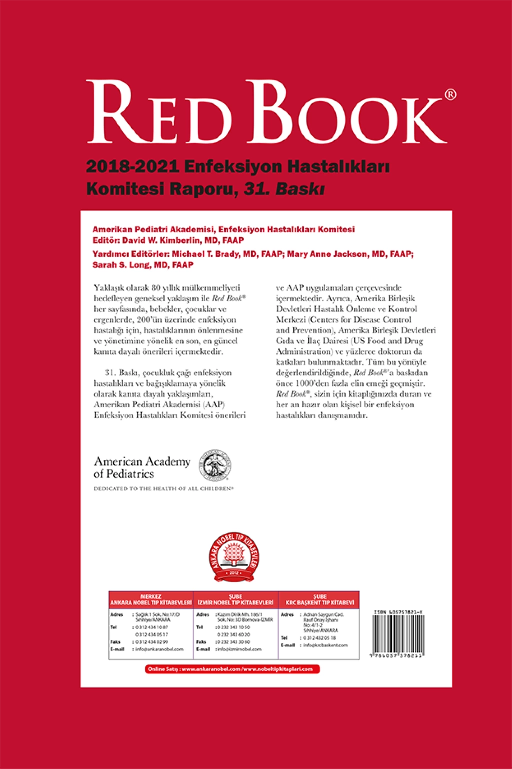 Red Book 2018-2021 Enfeksiyon Hastalıkları- 9786057578211