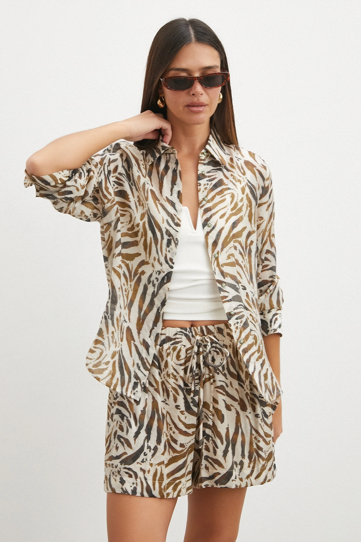 Animal Print Gömlek