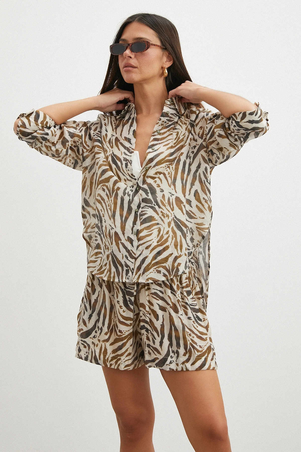 Animal Print Gömlek