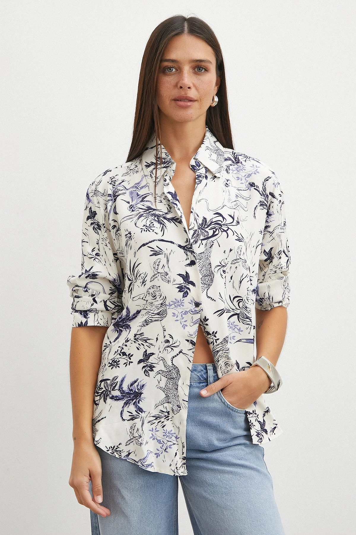 Jungle Print Gömlek