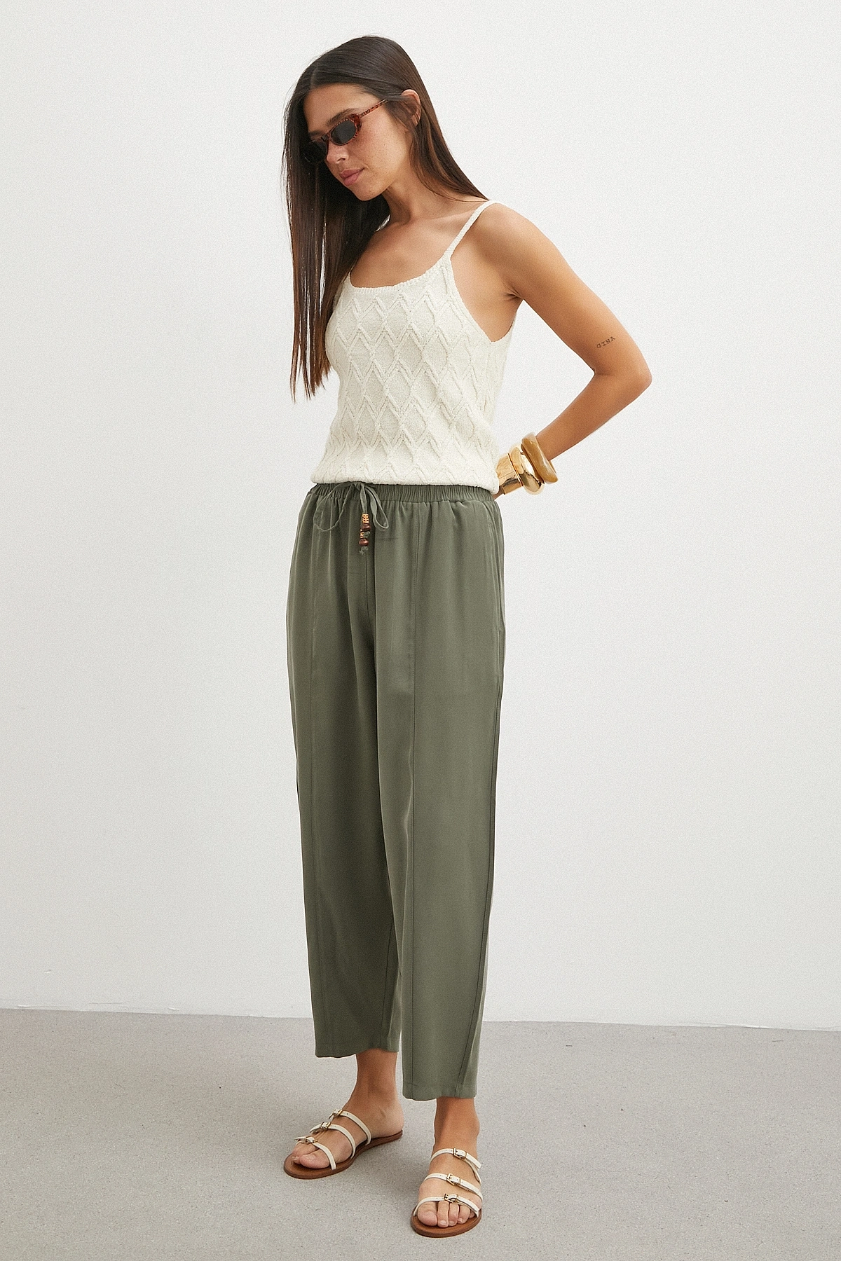 Askılı Crop Triko