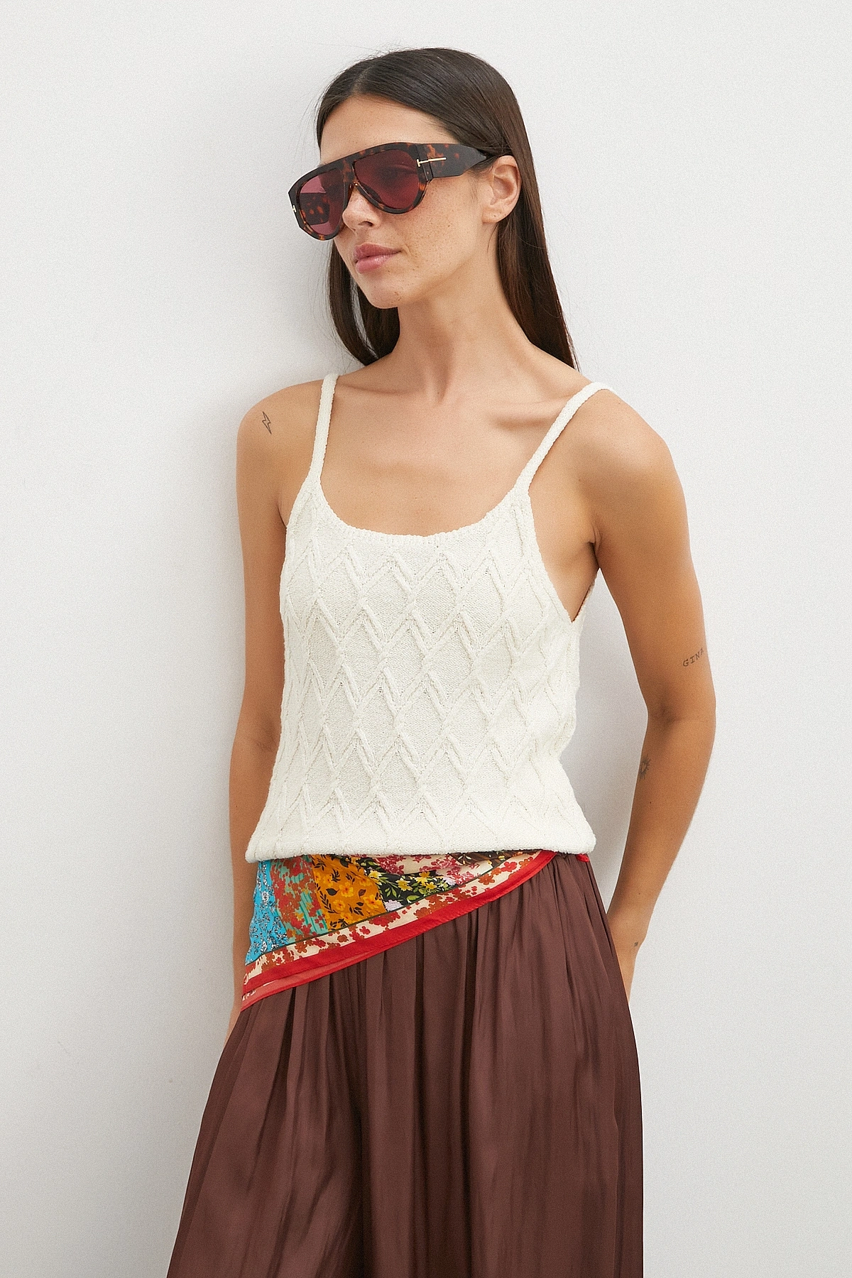 Askılı Crop Triko