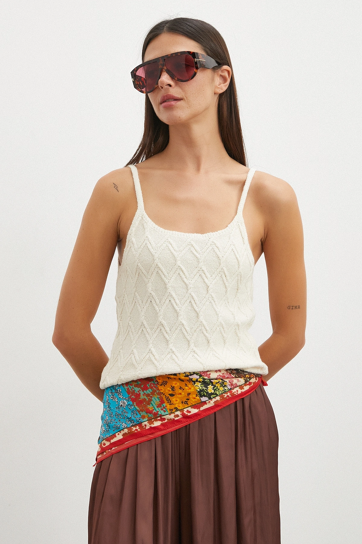 Askılı Crop Triko