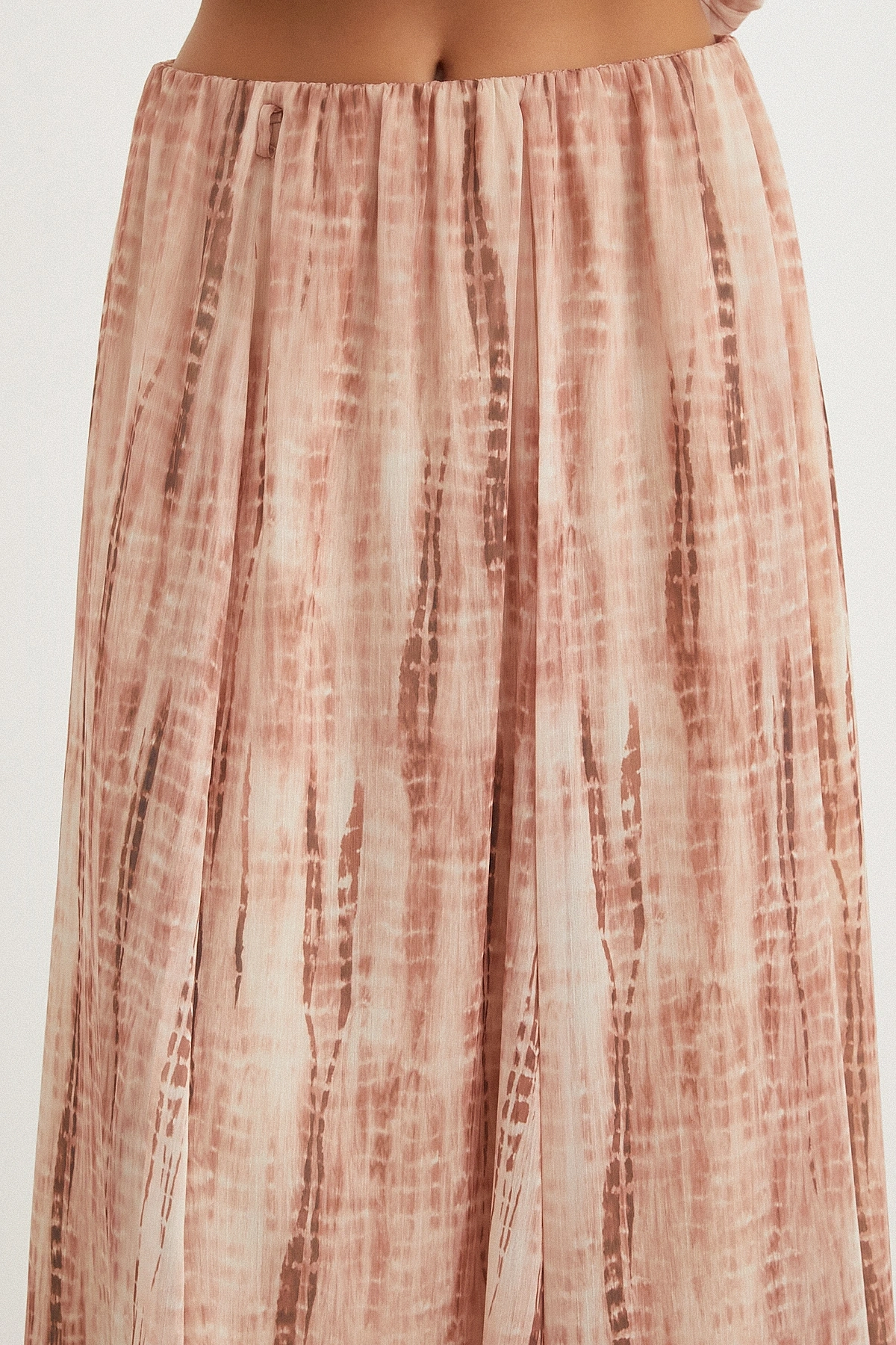 Nude Tonlu Batik Maxi Etek