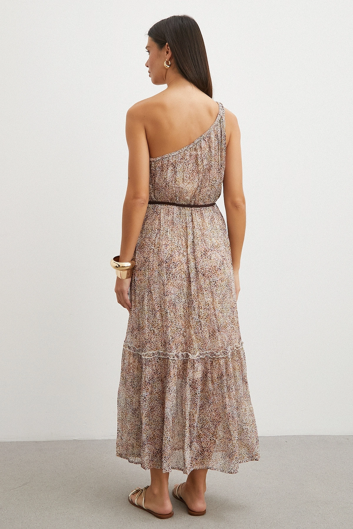 One Shoulder Tiered Dress
