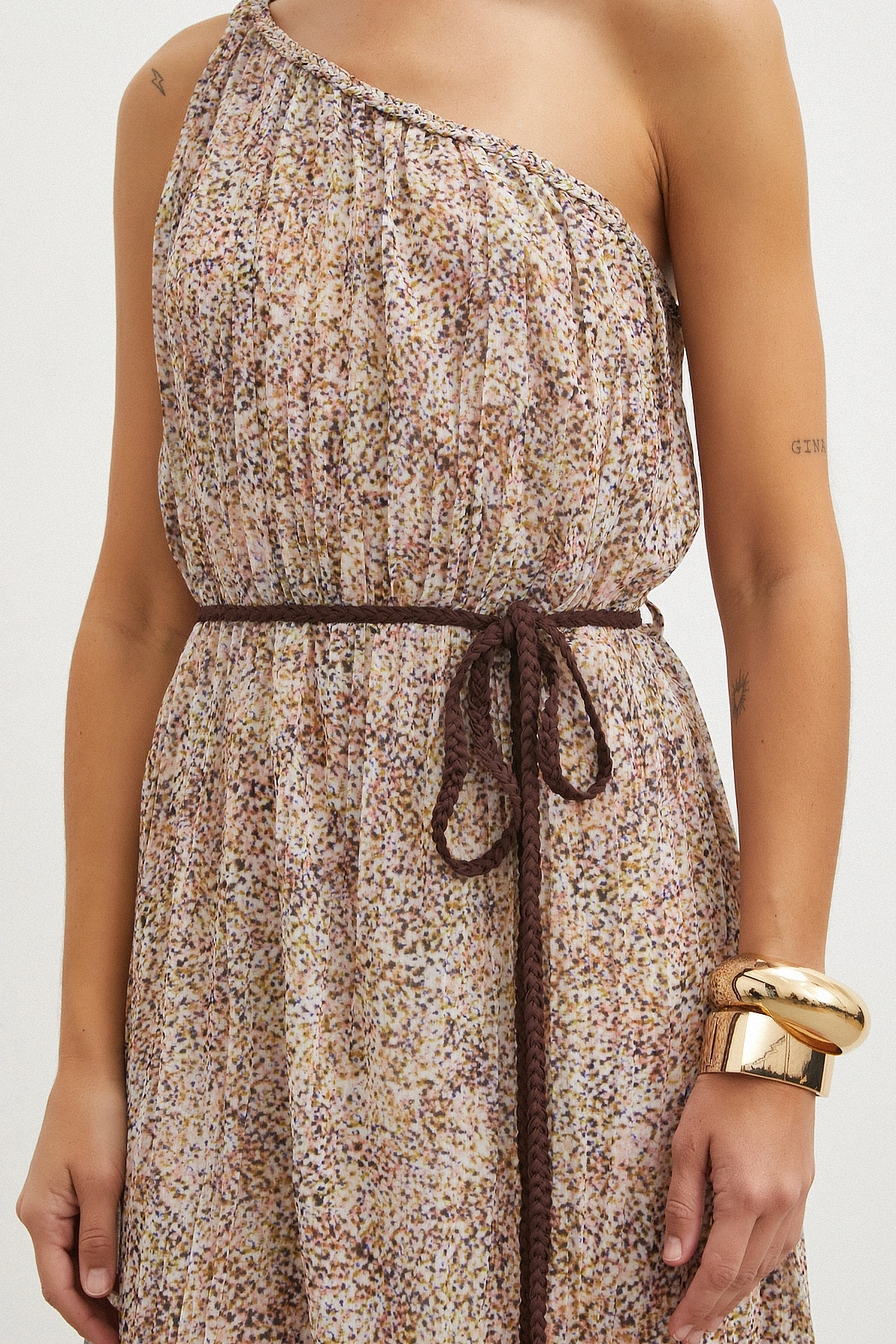 One Shoulder Tiered Dress