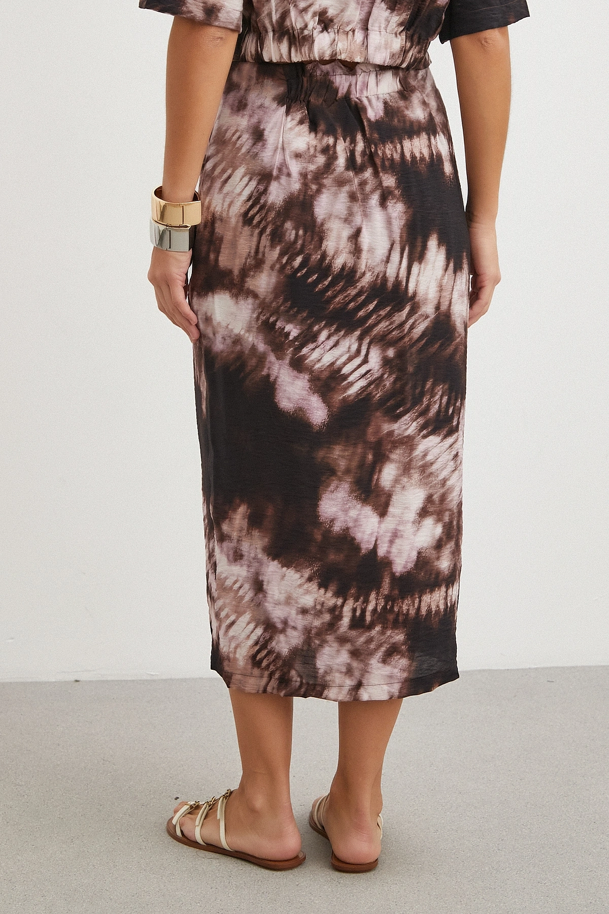 Rust Fiyonklu Wrap Midi
