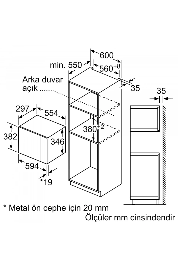 Siemens iQ500 Ankastre Mikrodalga
