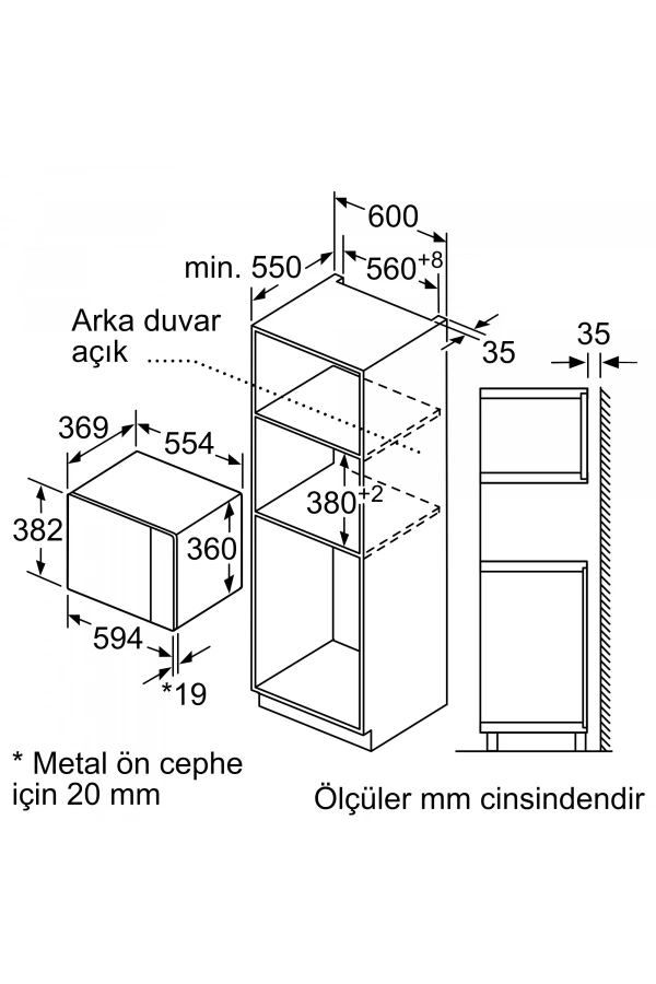 Siemens iQ500 Ankastre Mikrodalga