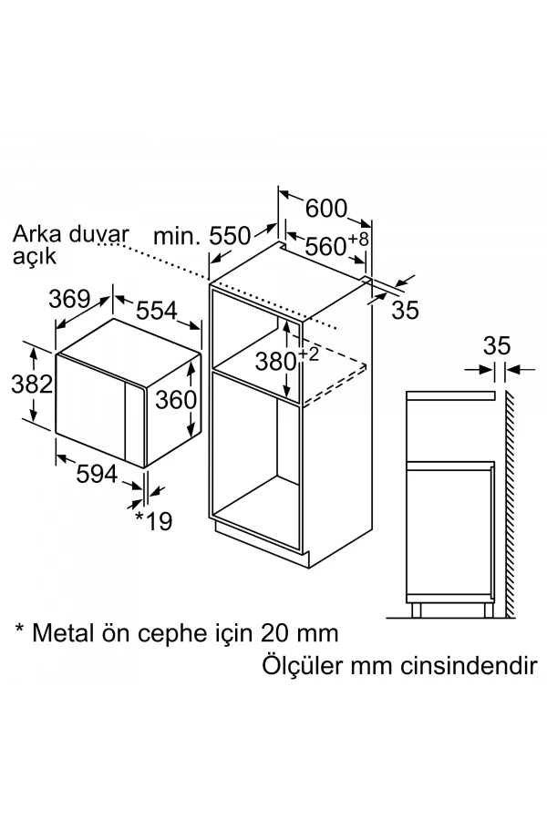 Siemens iQ500 Ankastre Mikrodalga