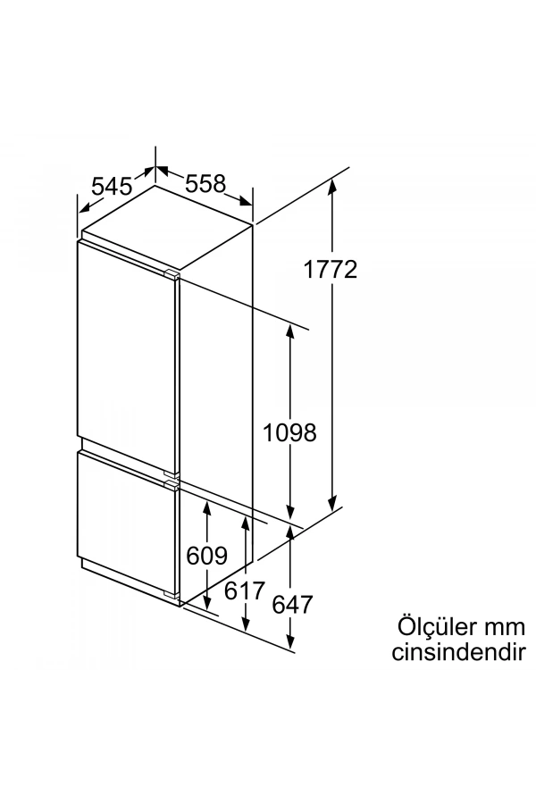 Siemens iQ500 Alttan Donduruculu Ankastre Buzdolabı