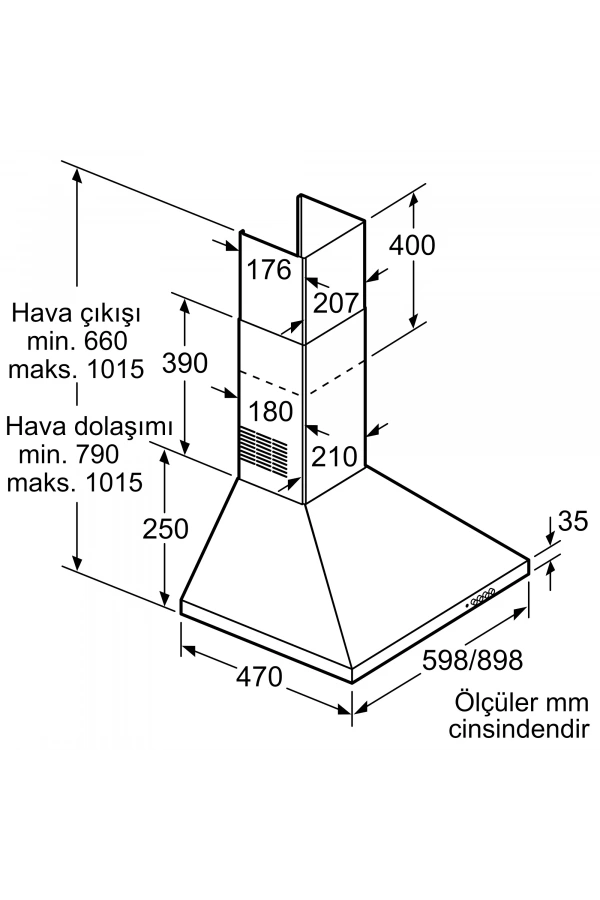 Siemens iQ100 Duvar Tipi Davlumbaz
