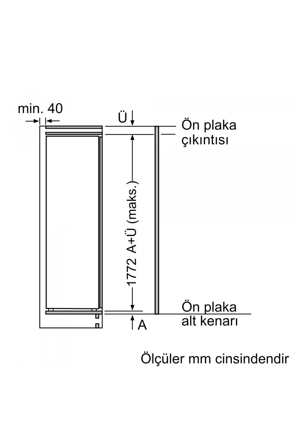Siemens iQ500 Derin Donduruculu Ankastre Buzdolabı