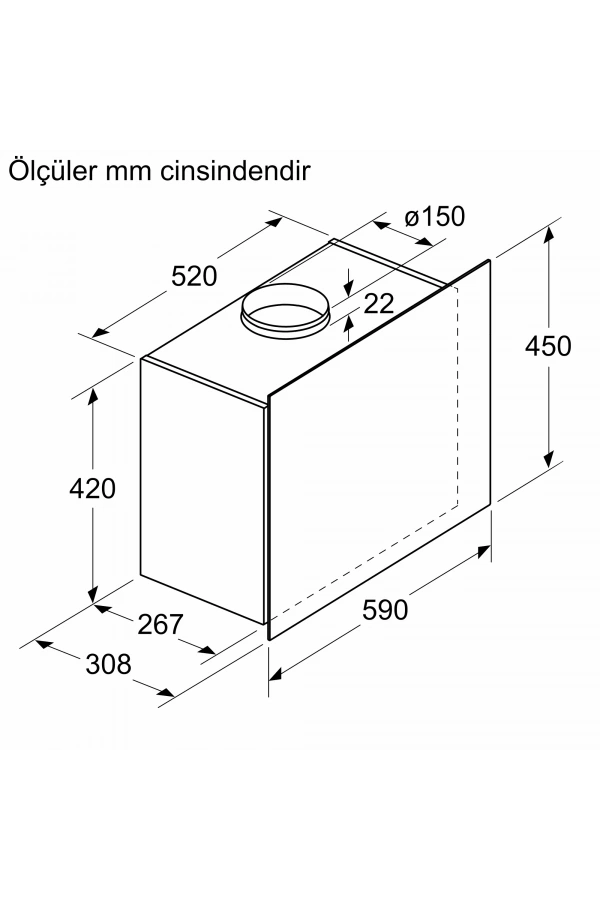 Siemens iQ300 Duvar Tipi Davlumbaz 60 cm