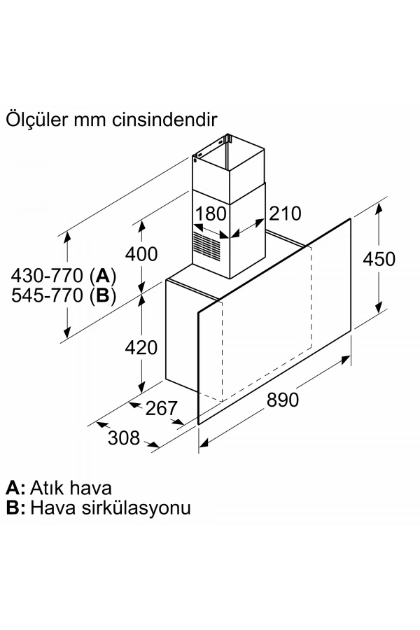 Siemens iQ300 Duvar Tipi Davlumbaz
