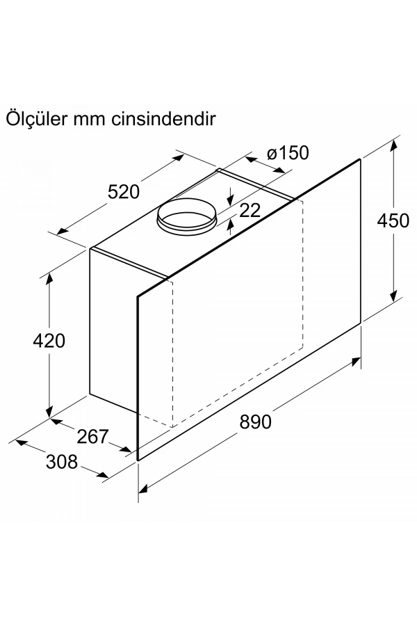 Siemens iQ300 Duvar Tipi Davlumbaz