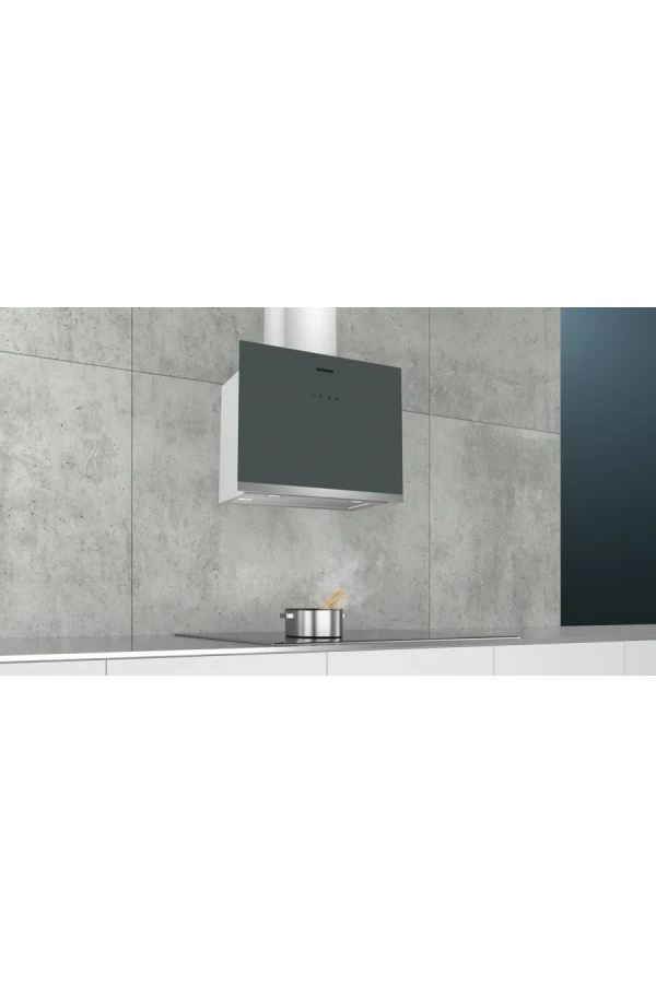 Siemens iQ300 Duvar Tipi Davlumbaz 60 cm şeffaf cam titanyum baskılı