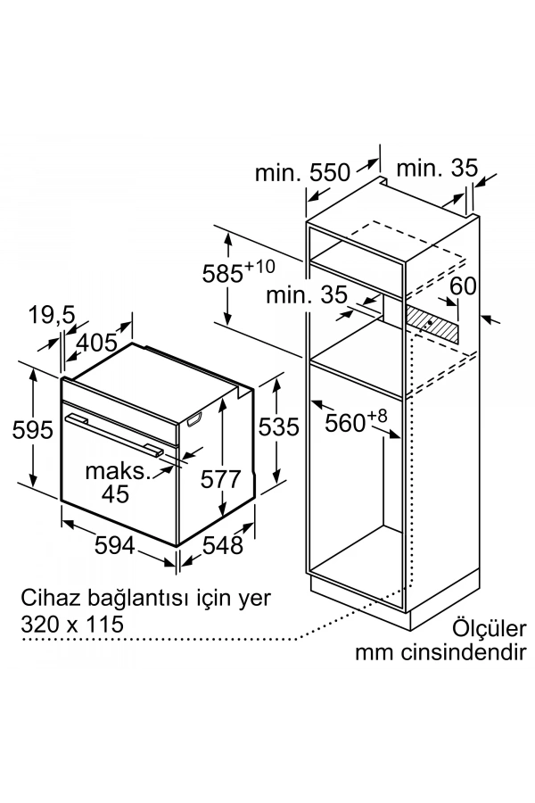 Siemens iQ700 Ankastre Fırın 60 x 60 cm