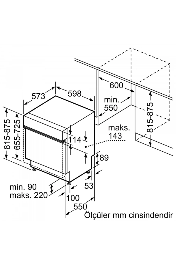 Siemens iQ500 Yarı Ankastre Bulaşık Makinesi
