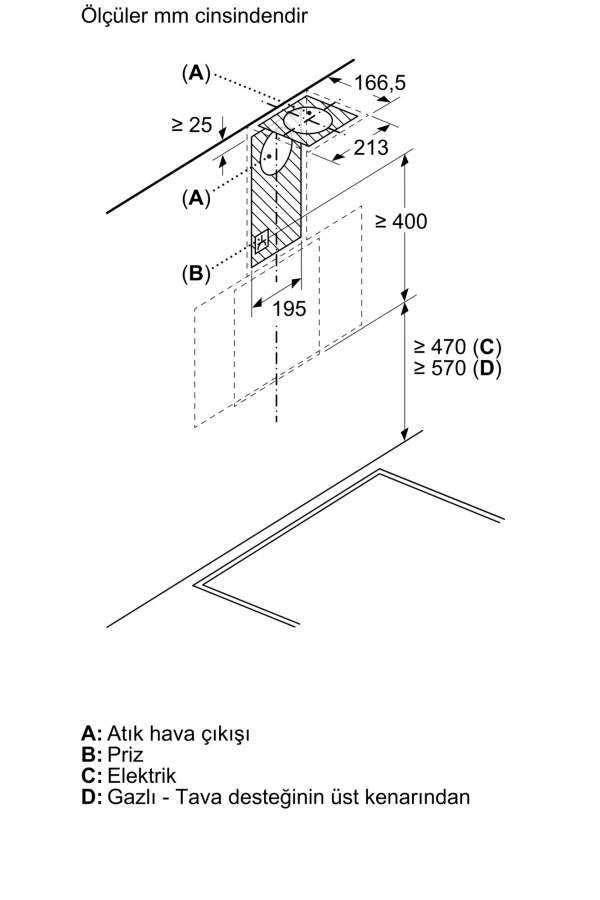 Siemens iQ100, Duvar tipi davlumbaz, eğimli cam tasarım, 60 cm, antrasit gri