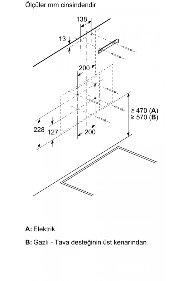 Siemens iQ100, Duvar tipi davlumbaz, eğimli cam tasarım, 60 cm, antrasit gri