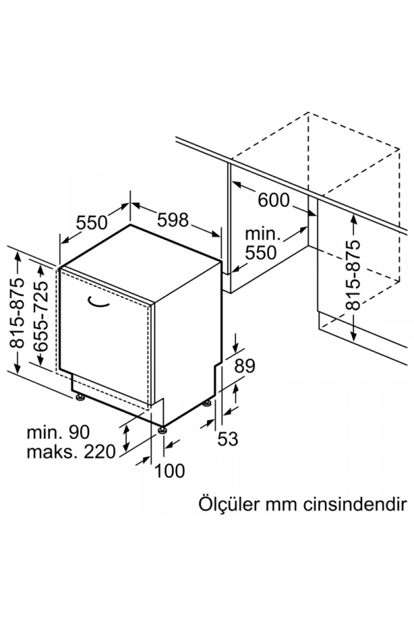 Siemens iQ100 Tam Ankastre Bulaşık Makinesi 60 cm
