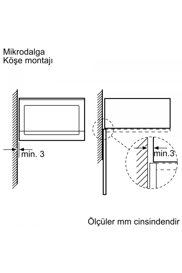 Siemens iQ300 Ankastre Mikrodalga 60 x 38 cm Inox