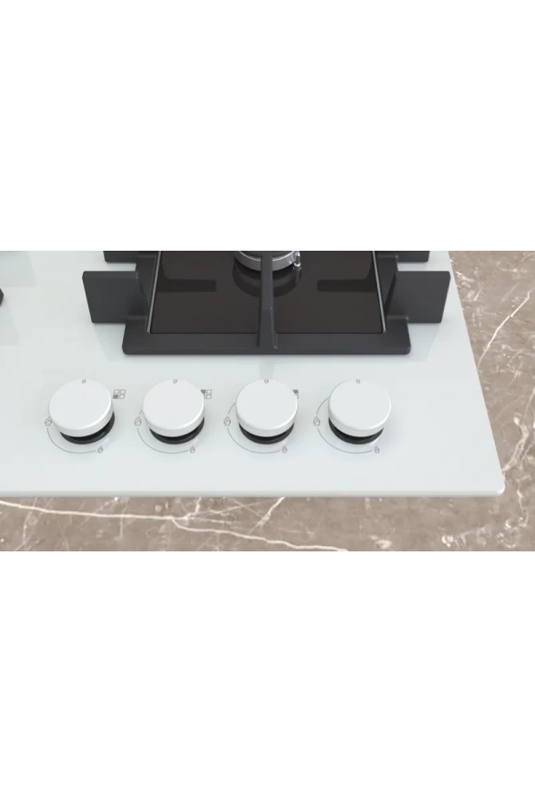 Siemens iQ300 Gazlı Ocak 60 cm Sert cam, Beyaz