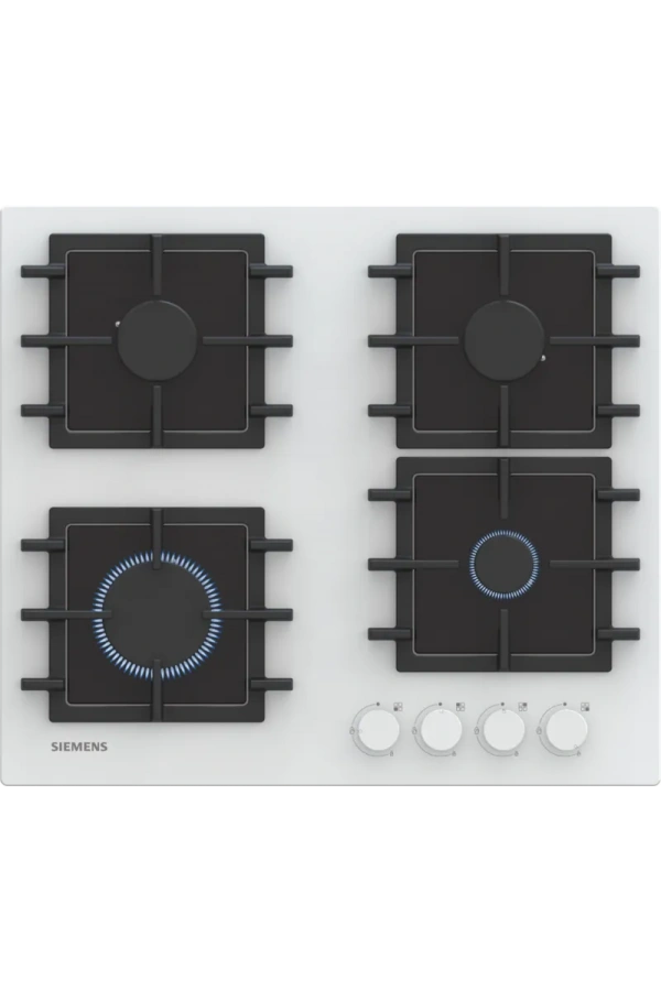 Siemens iQ300 Gazlı Ocak 60 cm Sert cam, Beyaz