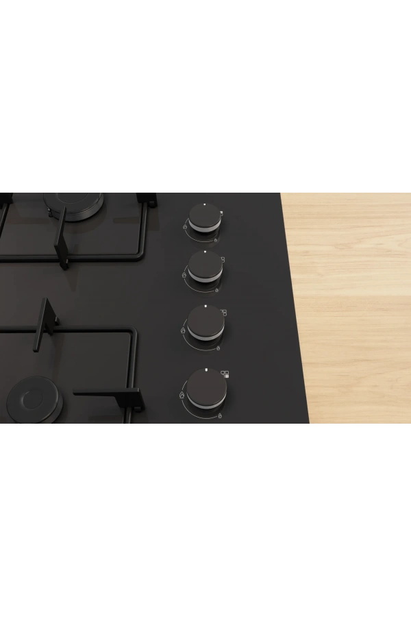 Siemens iQ300 Gazlı Ocak 67 cm Sert cam, Siyah