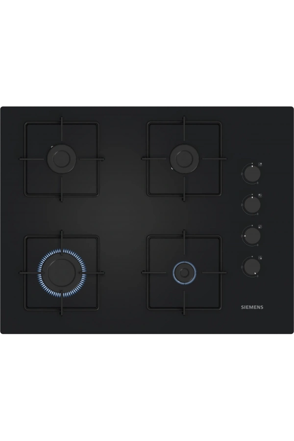 Siemens iQ300 Gazlı Ocak 67 cm Sert cam, Siyah