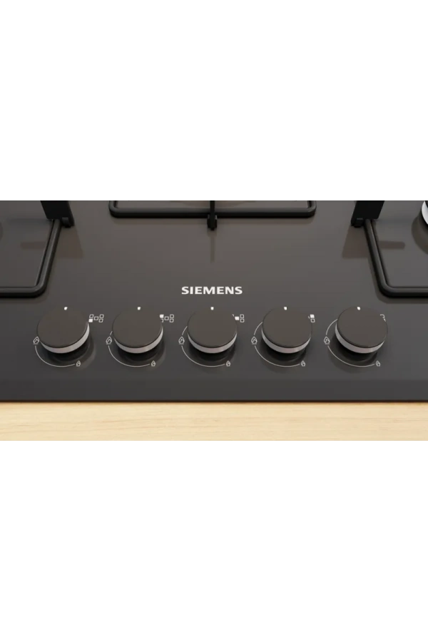 Siemens iQ300 Gazlı Ocak 75 cm Sert cam, Siyah