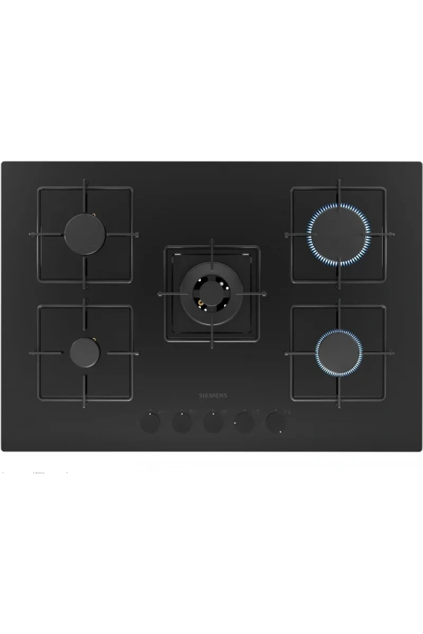 Siemens iQ300 Gazlı Ocak 75 cm Sert cam, Siyah