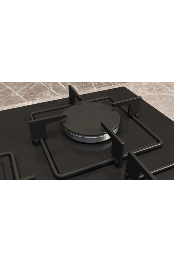 Siemens iQ300 Gazlı Ocak 75 cm Sert cam, Siyah