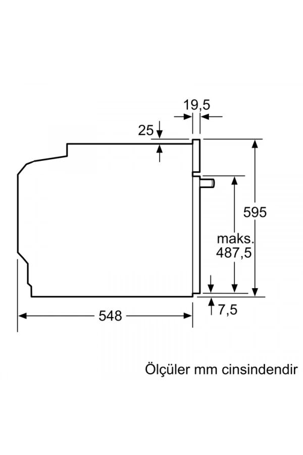 Siemens iQ500 Ankastre Fırın 60 x 60 cm Siyah