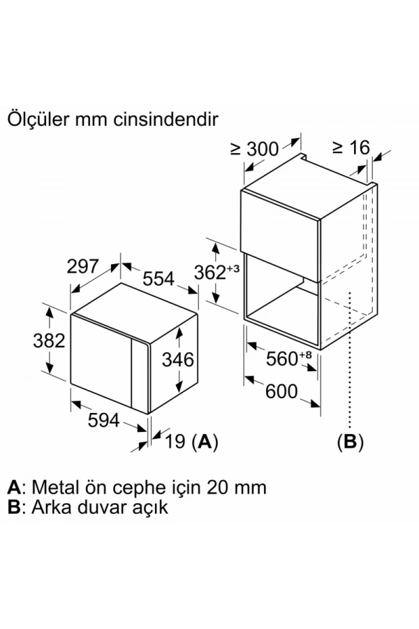 Siemens iQ500 Built-In Microwave with grill Siyah