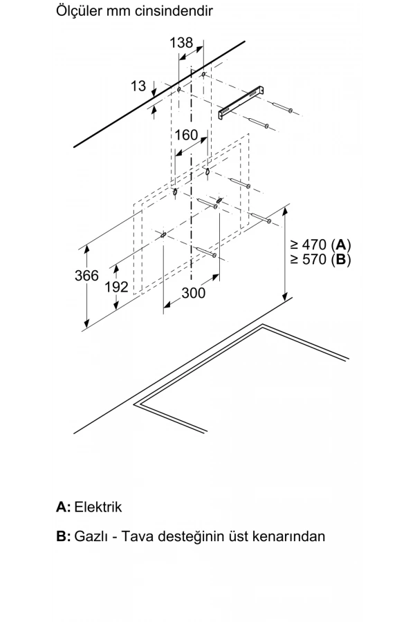Siemens iQ500 Duvar Tipi Davlumbaz 60 cm Clear glass grey printed