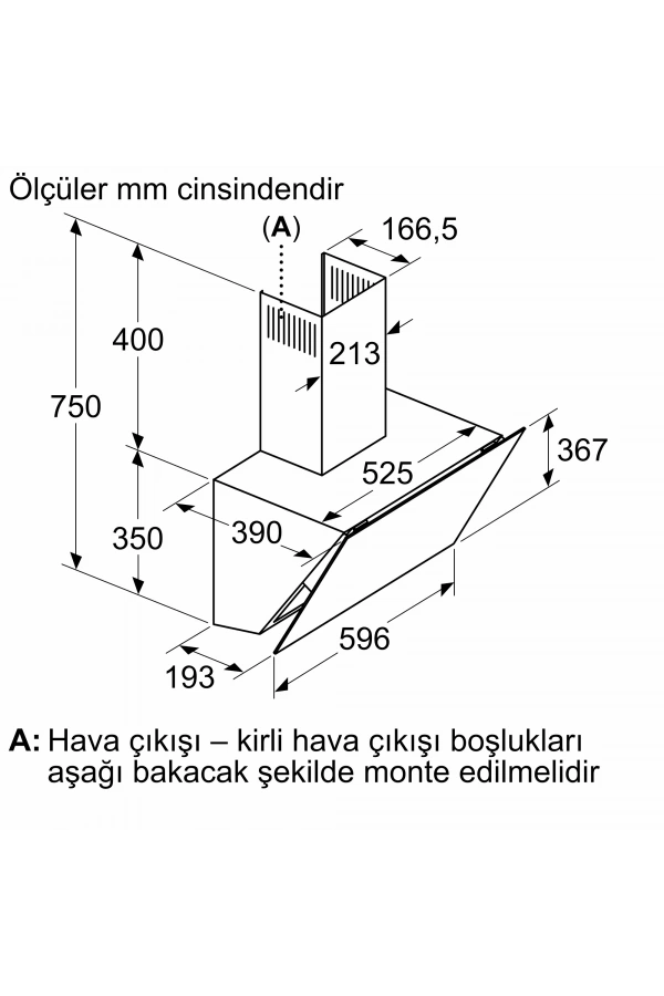Siemens iQ500 Duvar Tipi Davlumbaz 60 cm Siyah Cam